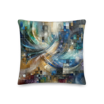 Abstract Art Pillow: Confluence of Insights