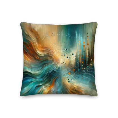 Abstract Art Pillow: Anticipatory Echoes