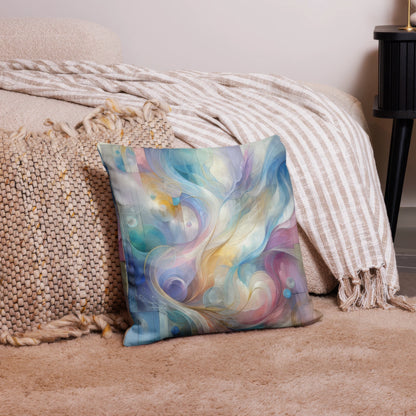 Abstract Art Pillow: Resonance of Realms