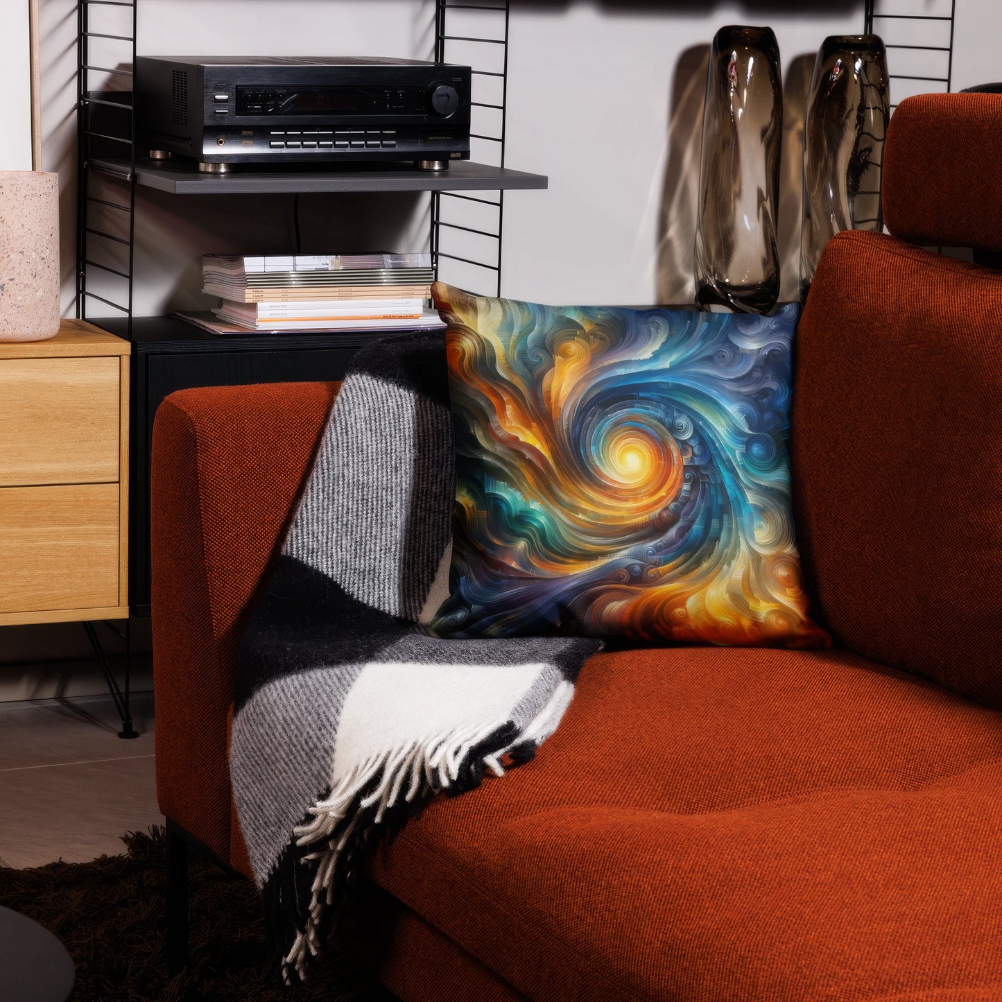 Abstract Art Pillow: Convergence of Consciousness