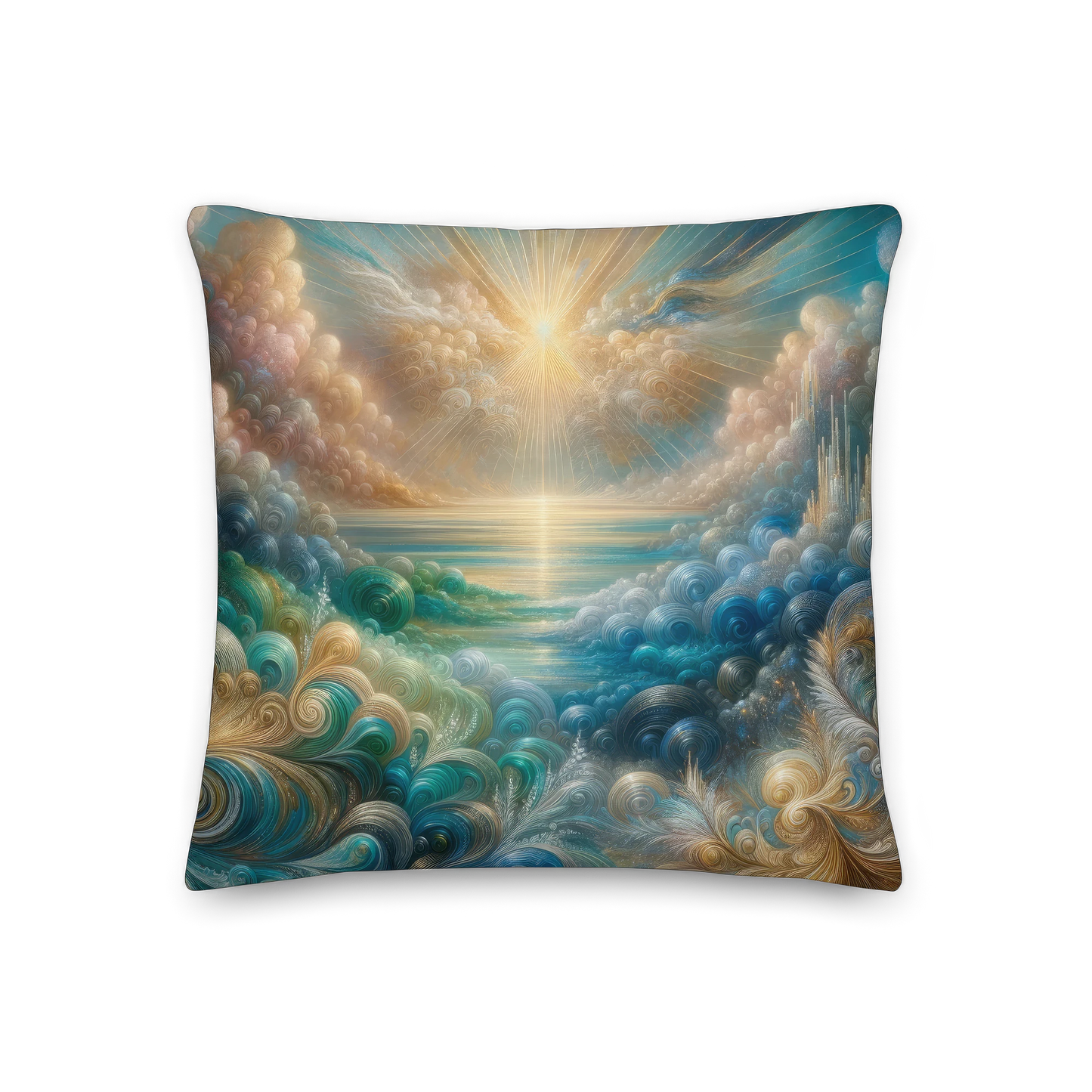 Abstract Art Pillow: Detailed Dreamscape