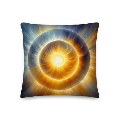 Abstract Art Pillow: Radiance of Compassion