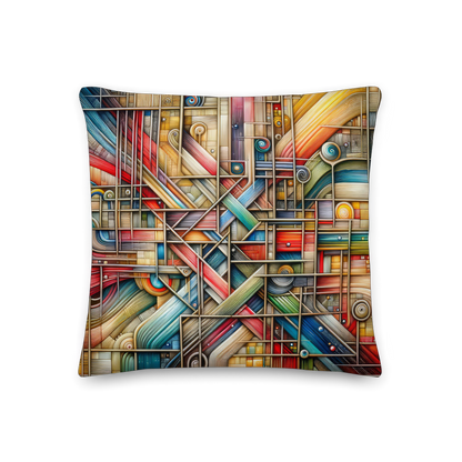 Abstract Art Pillow: The Connected Tapestry