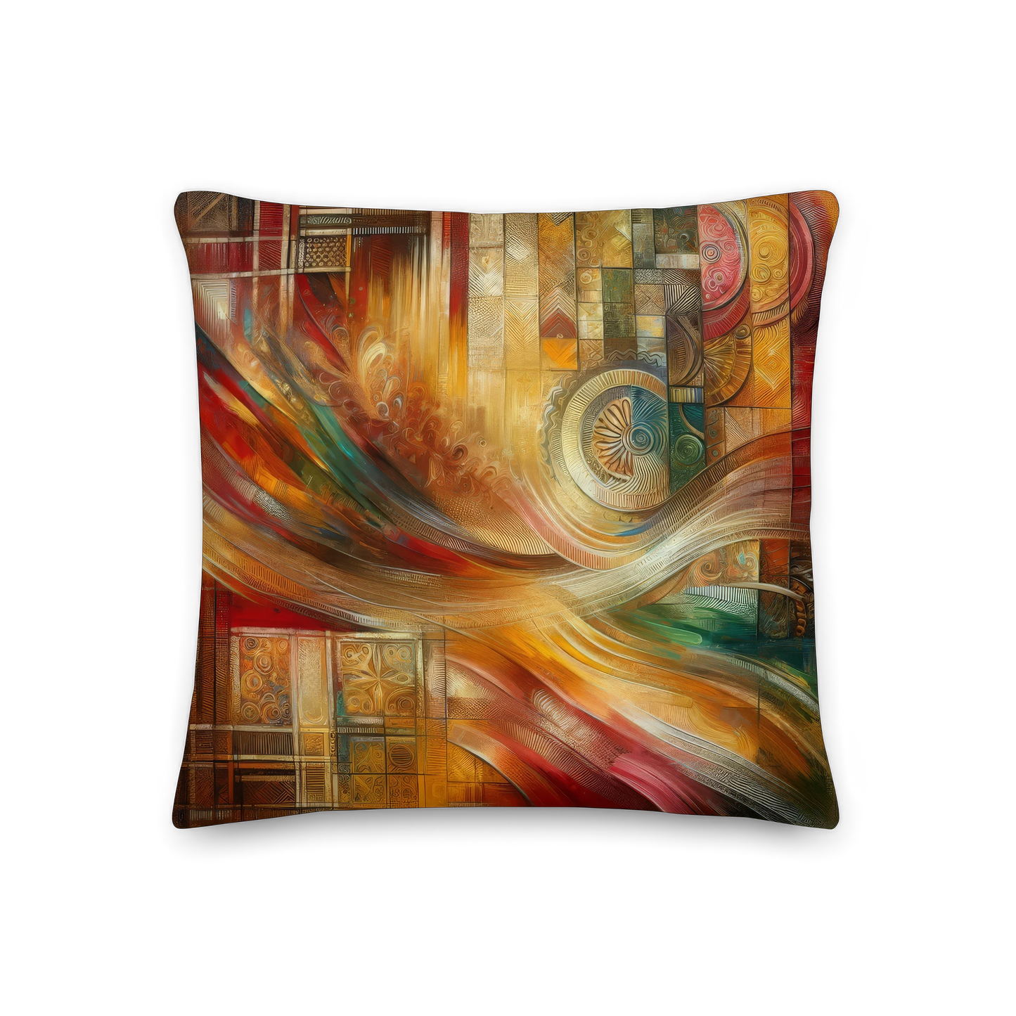 Abstract Art Pillow: Tapestry of Gratitude