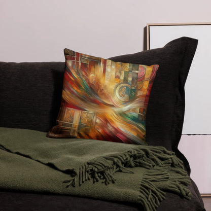 Abstract Art Pillow: Tapestry of Gratitude