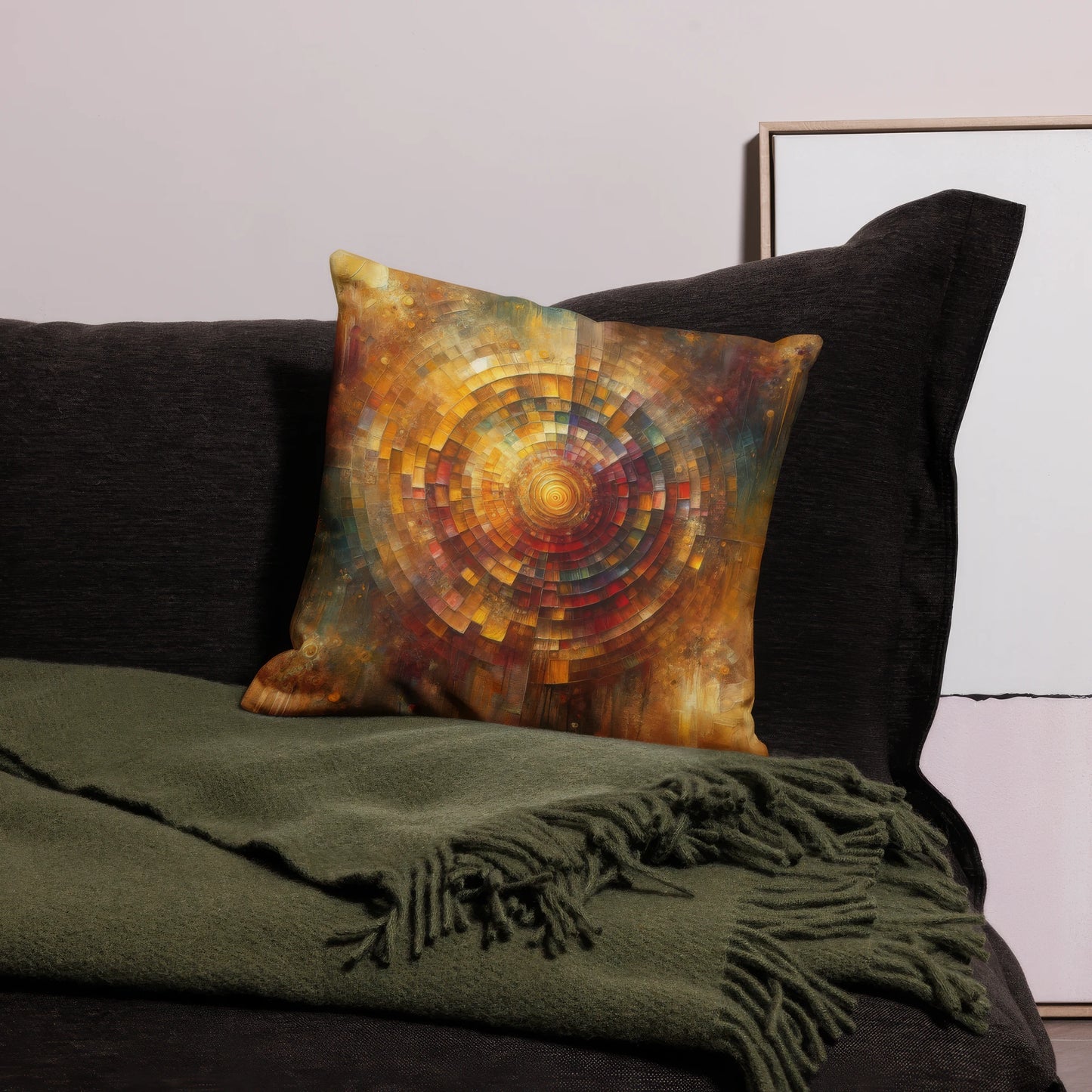 Abstract Art Pillow: Echoes of Gratitude