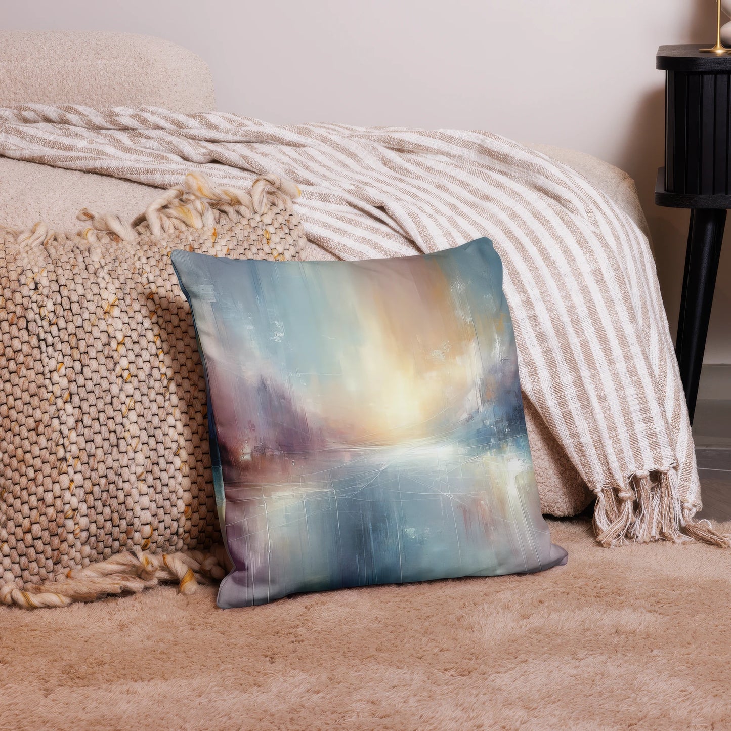 Abstract Art Pillow: Thankful Whispers