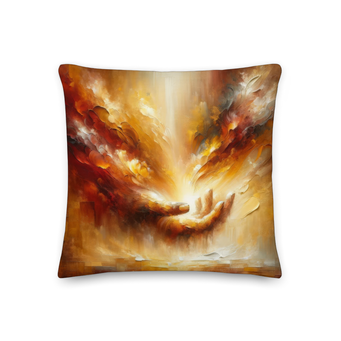 Abstract Art Pillow: Gratitude's Embrace