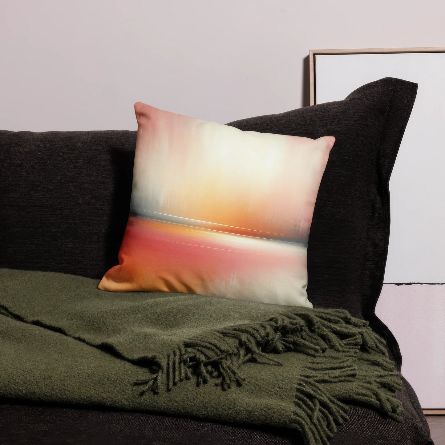 Abstract Art Pillow: The Serenity of Now