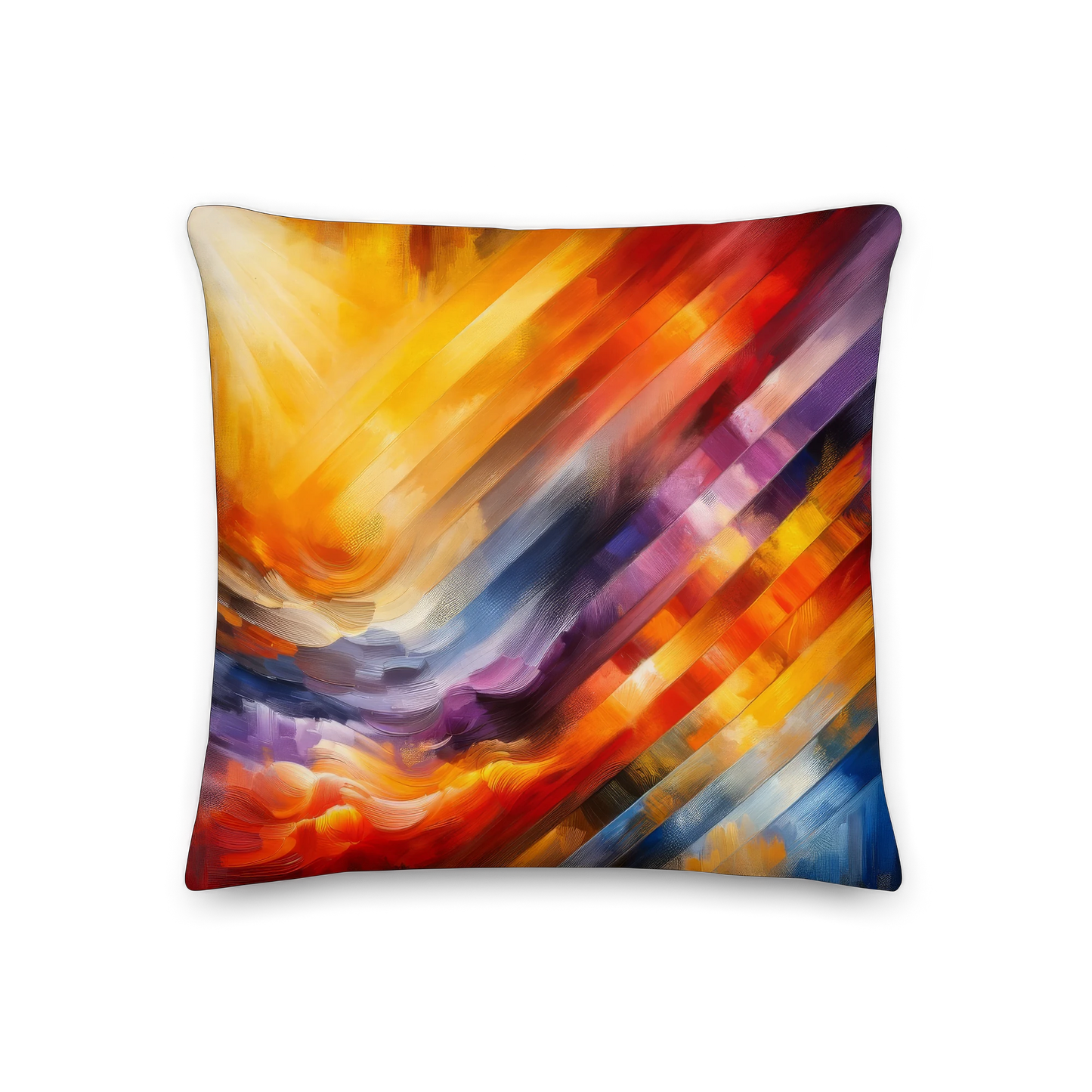 Abstract Art Pillow: Gratitude's Spectrum