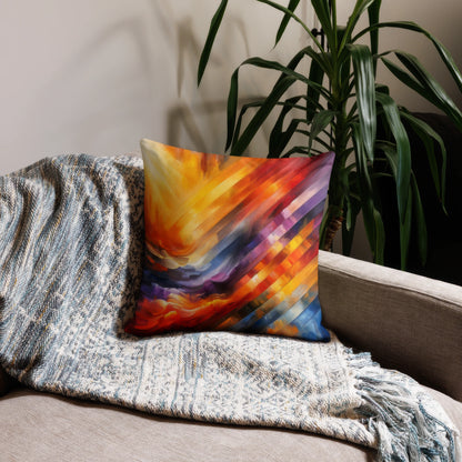 Abstract Art Pillow: Gratitude's Spectrum