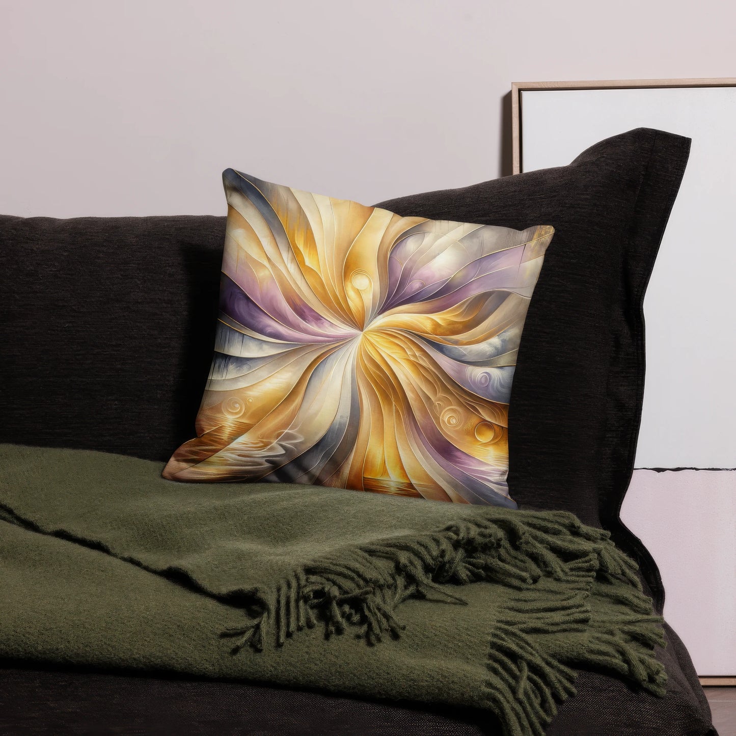 Abstract Art Pillow: Reflections of Gratitude