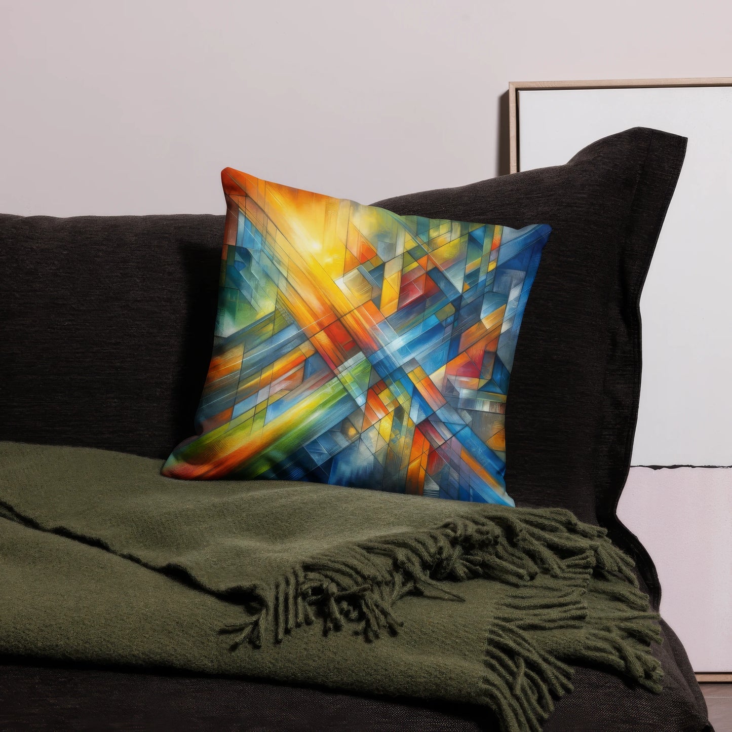 Abstract Art Pillow: Threshold of Integration