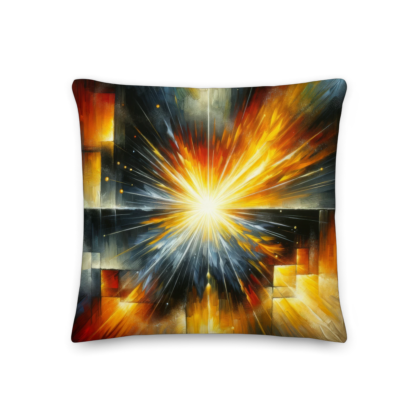 Abstract Art Pillow: Resolute Radiance