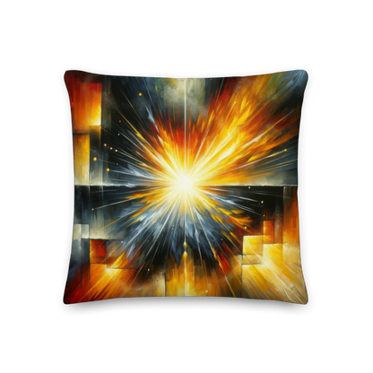 Abstract Art Pillow: Resolute Radiance