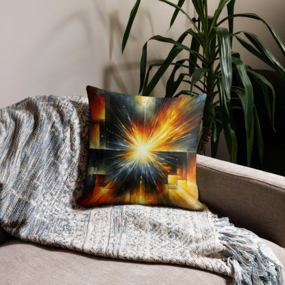 Abstract Art Pillow: Resolute Radiance