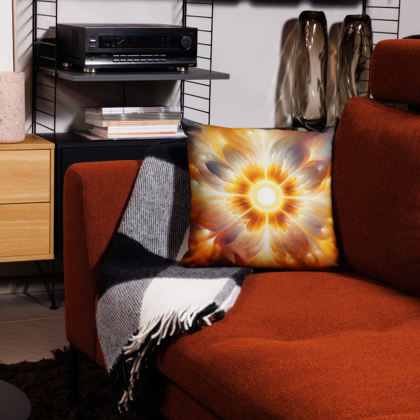 Abstract Art Pillow: Legacy's Luminance