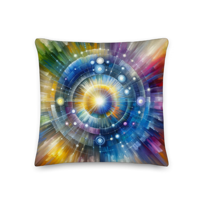 Abstract Art Pillow: Echoes of Eternity