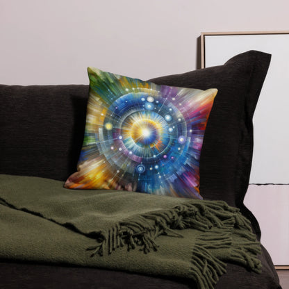 Abstract Art Pillow: Echoes of Eternity