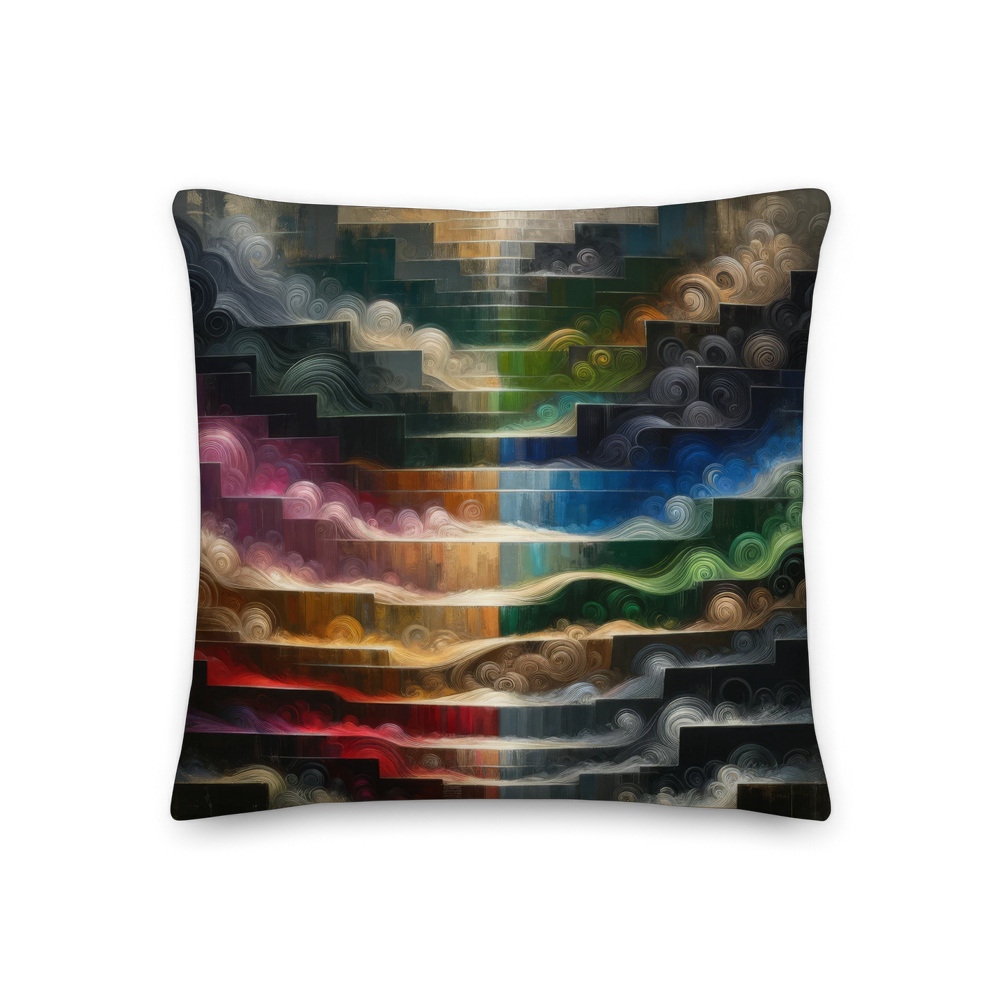 Abstract Art Pillow: Legacy in Layers