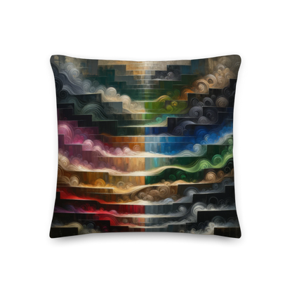 Abstract Art Pillow: Legacy in Layers