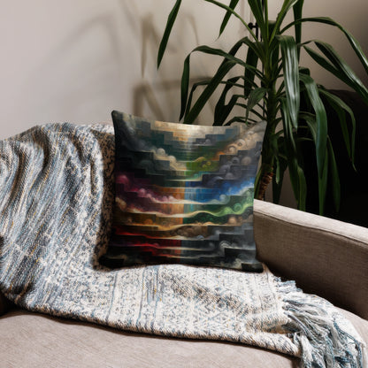 Abstract Art Pillow: Legacy in Layers