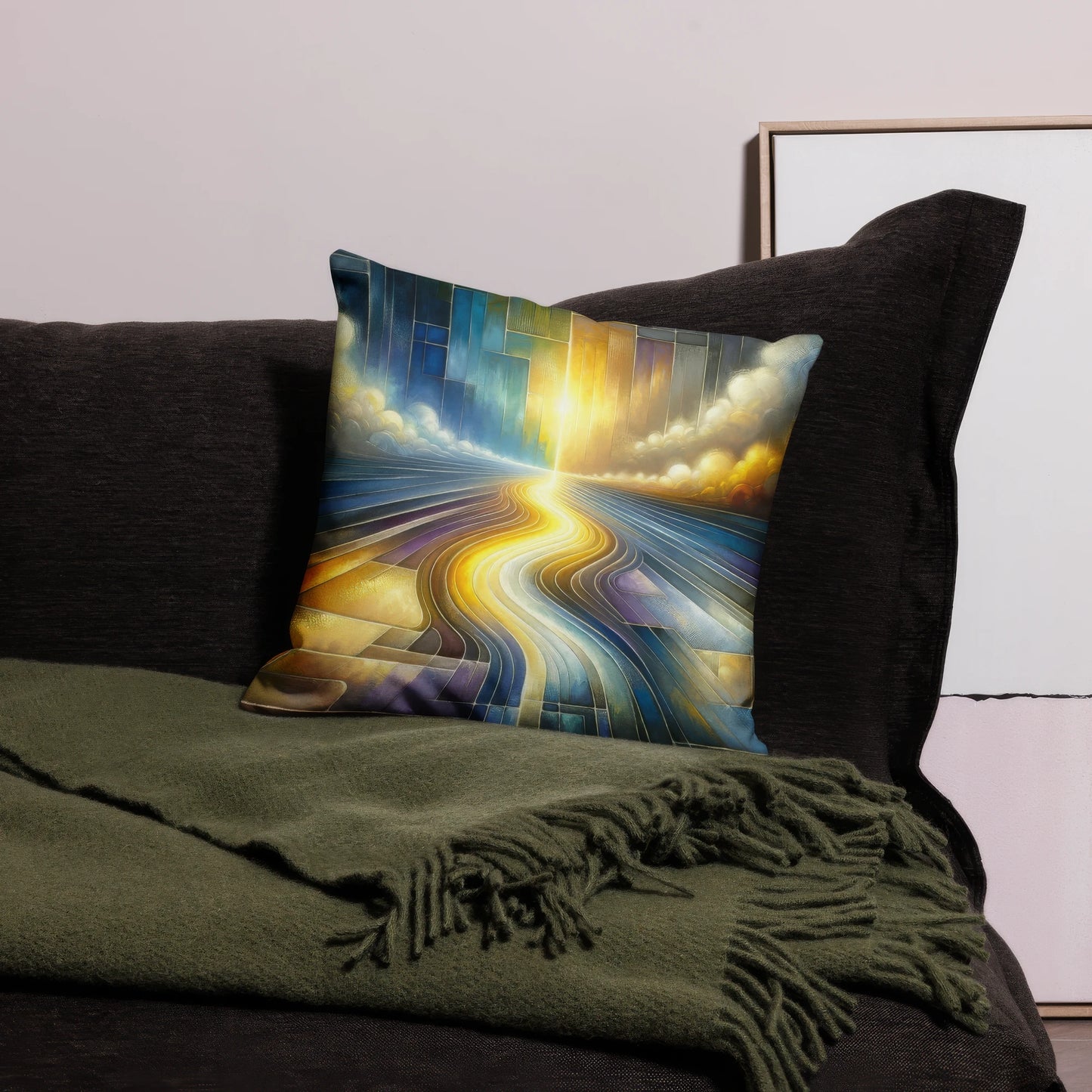 Abstract Art Pillow: Enlightened Path