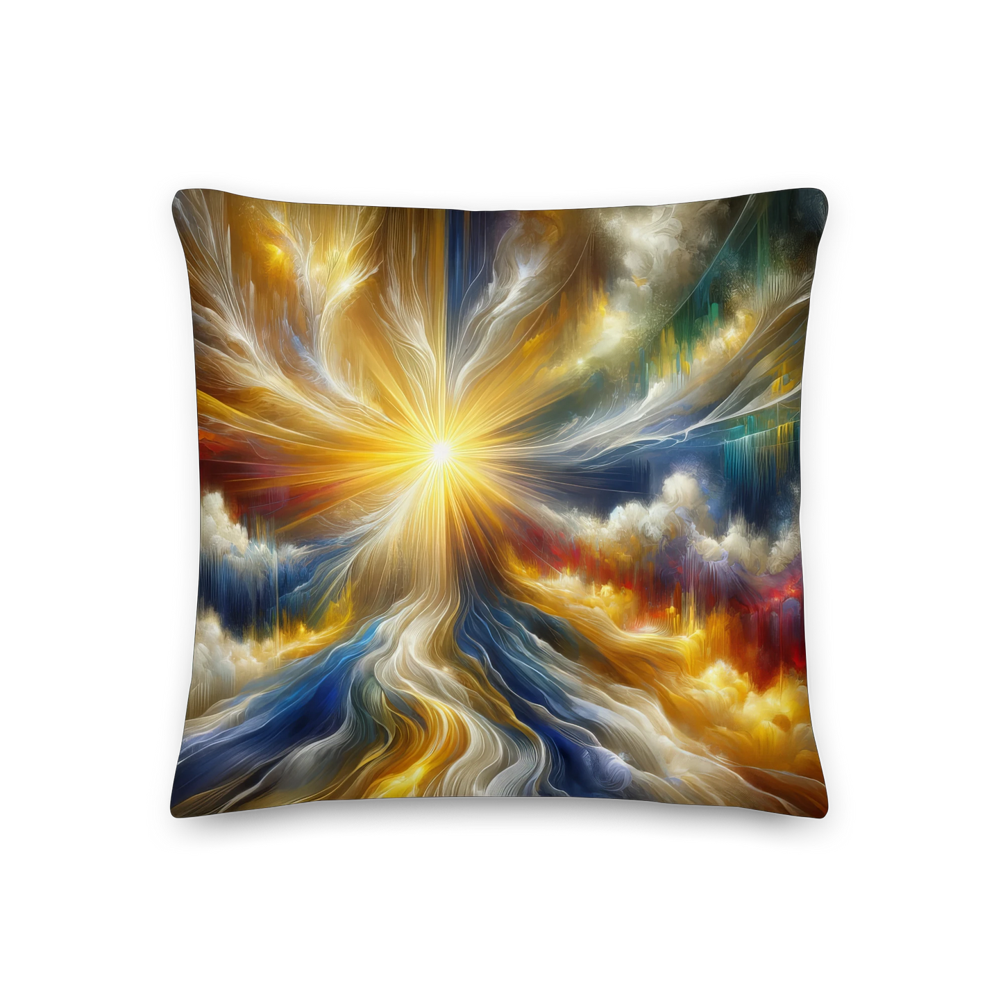 Abstract Art Pillow: Luminous Legacy