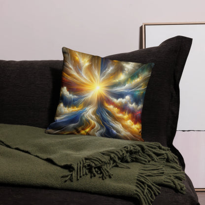 Abstract Art Pillow: Luminous Legacy