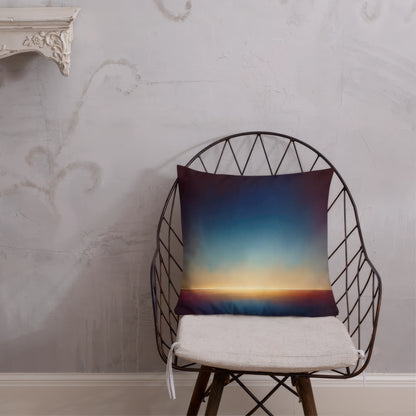 Abstract Art Pillow: Pensive Panorama