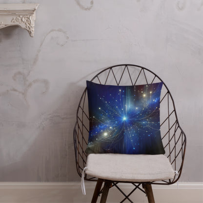 Abstract Art Pillow: Cognitive Constellation