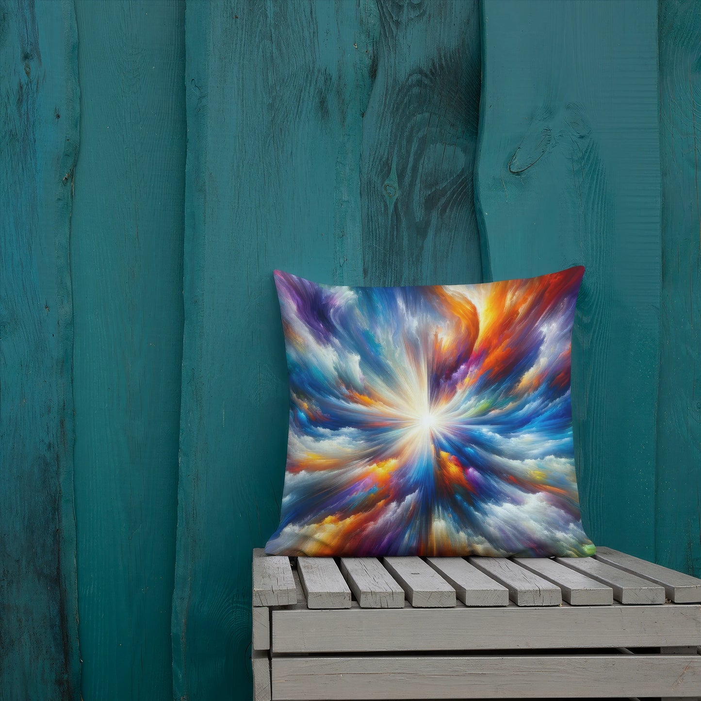 Abstract Art Pillow: Fusion Spectrum