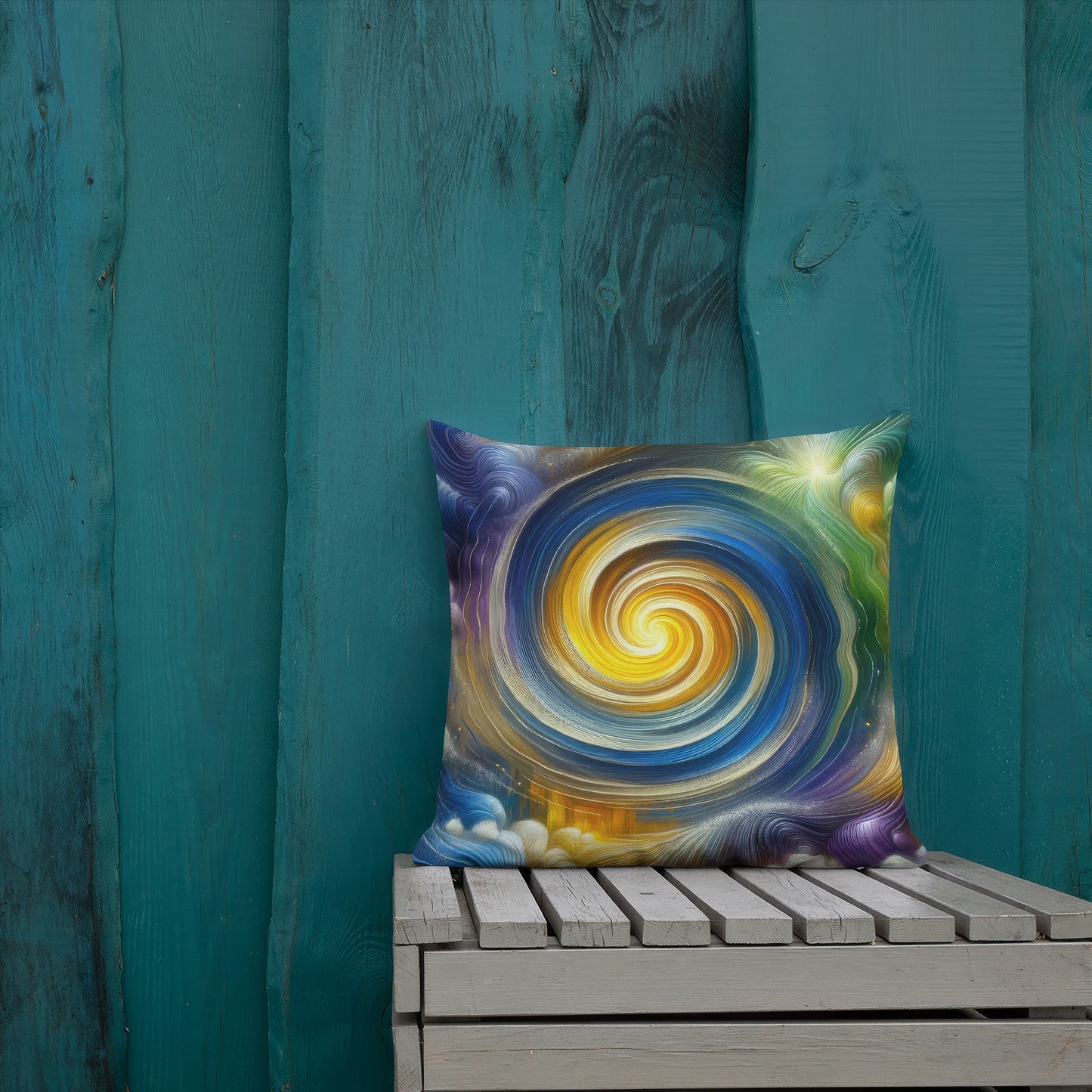 Abstract Art Pillow: Illuminated Integration