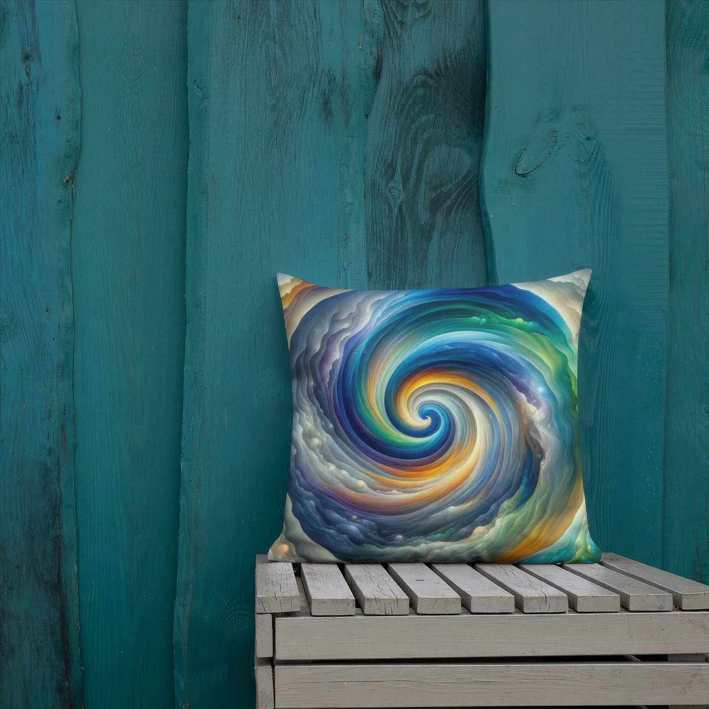 Abstract Art Pillow: Evolving Reflections