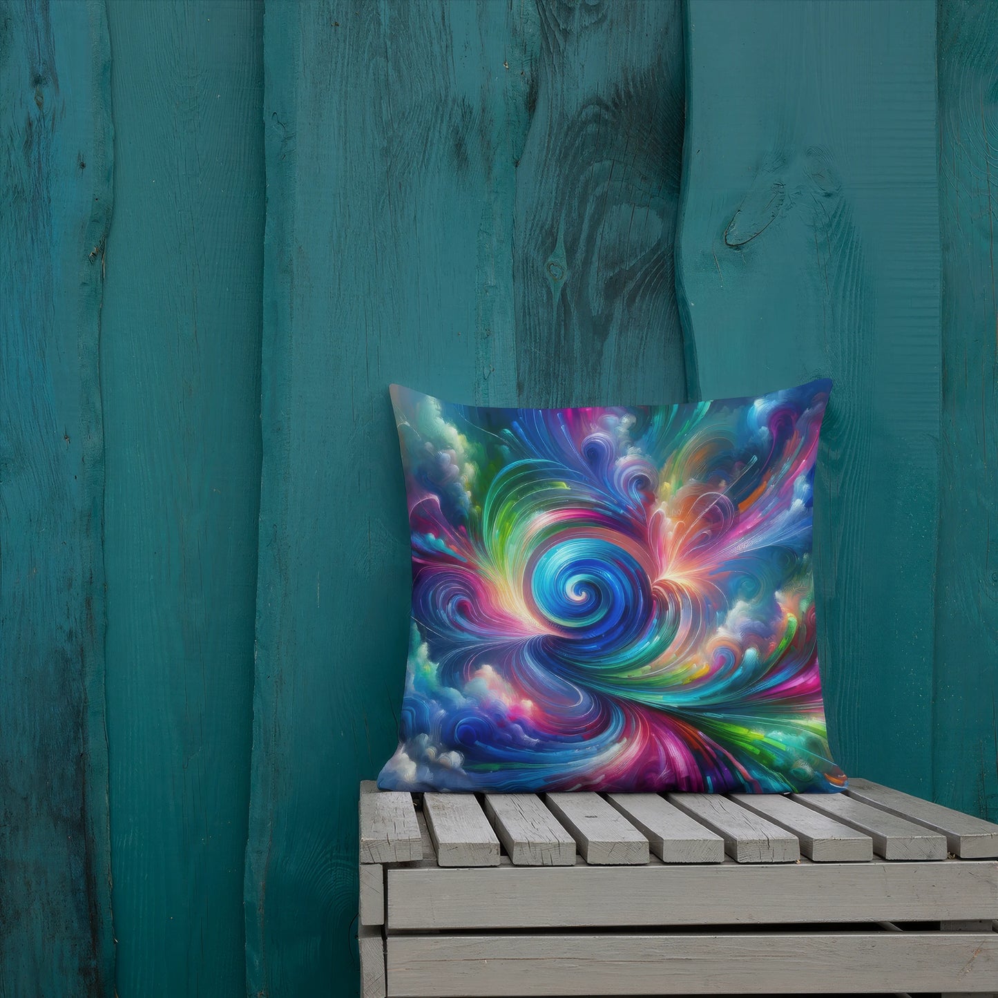 Abstract Art Pillow: Futuristic Fusion