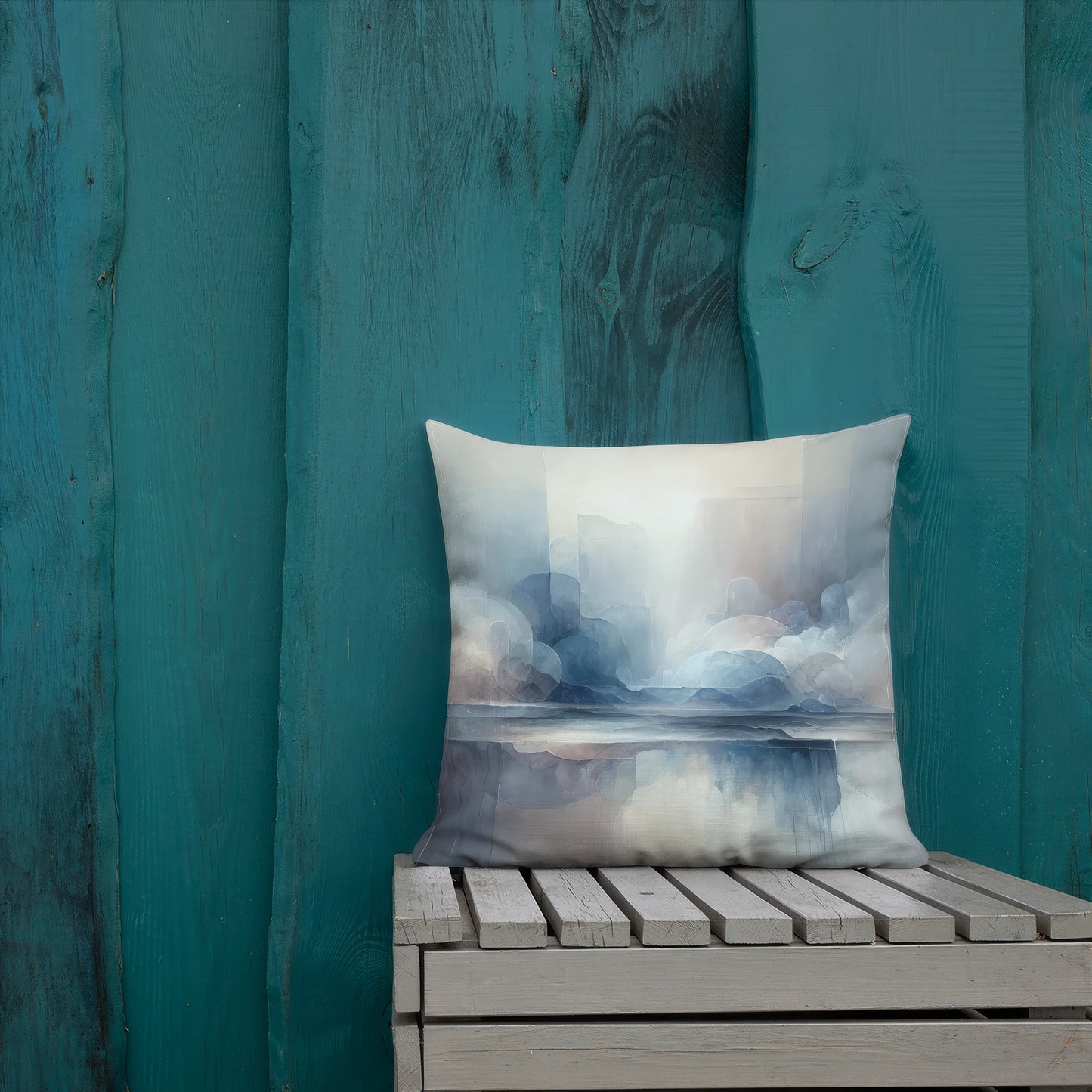 Abstract Art Pillow: Reflective Depths