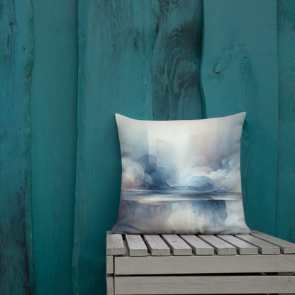 Abstract Art Pillow: Reflective Depths