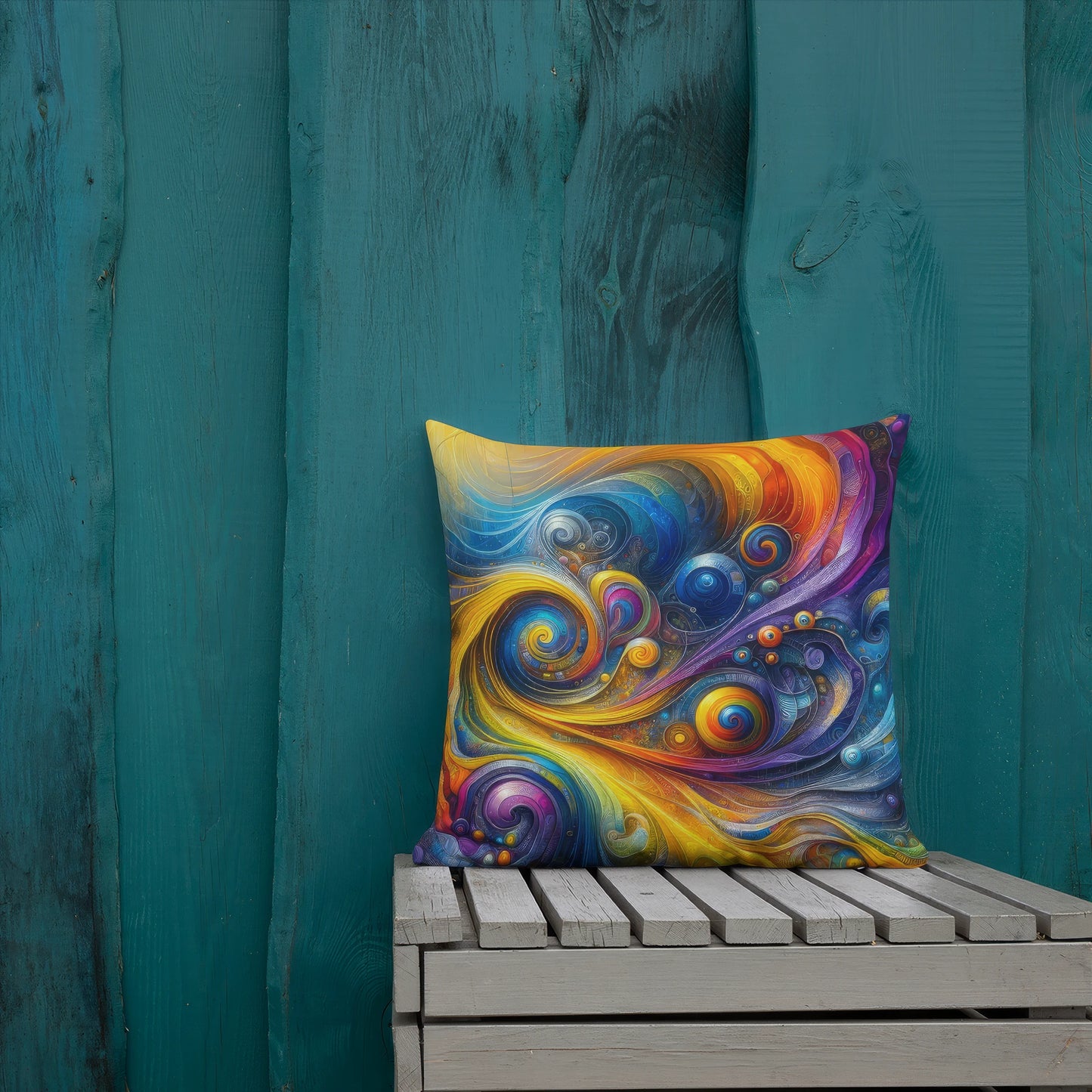 Abstract Art Pillow: Curiosity's Canvas