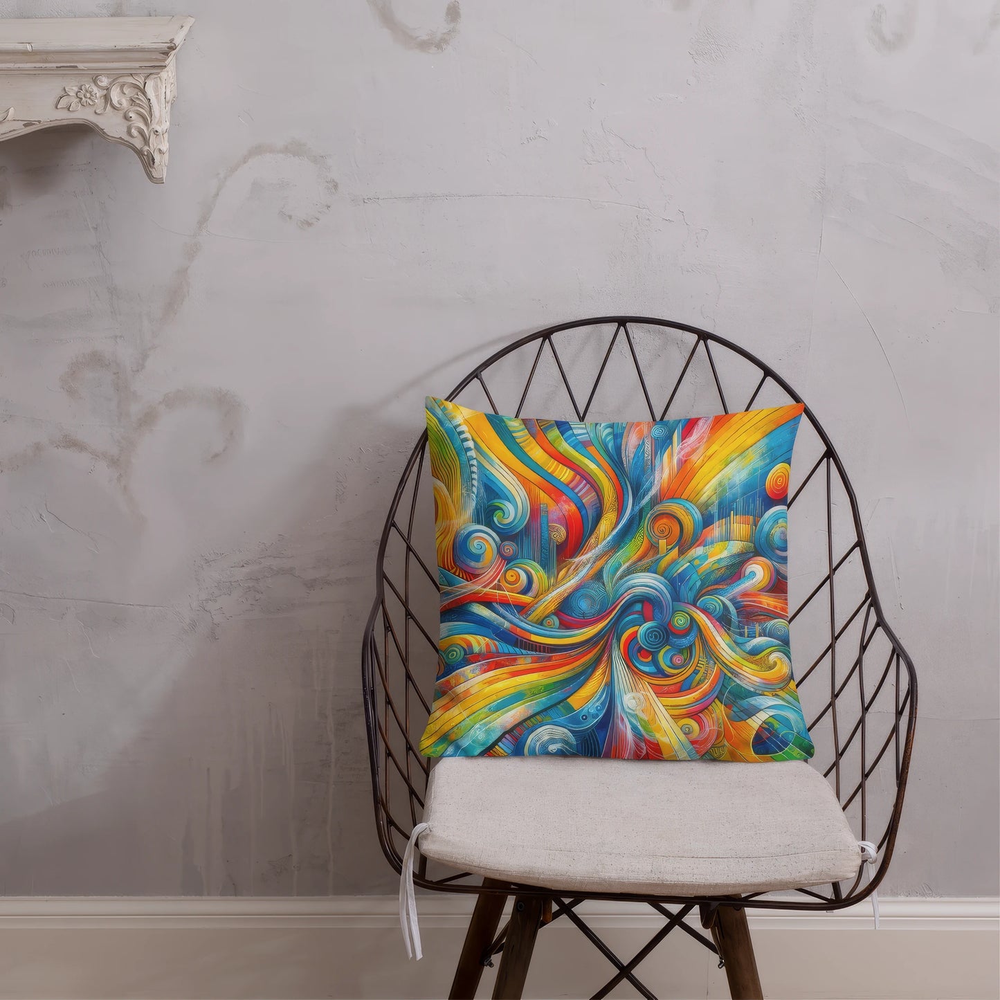 Abstract Art Pillow: Creative Pulse