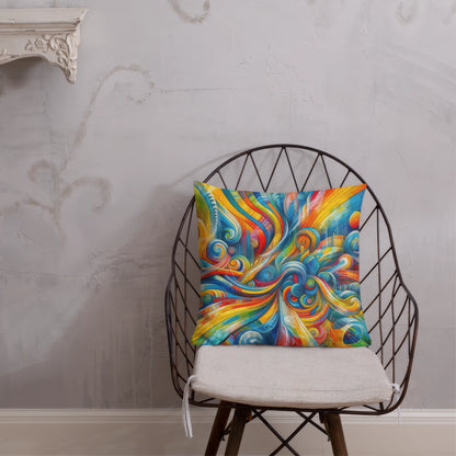 Abstract Art Pillow: Creative Pulse