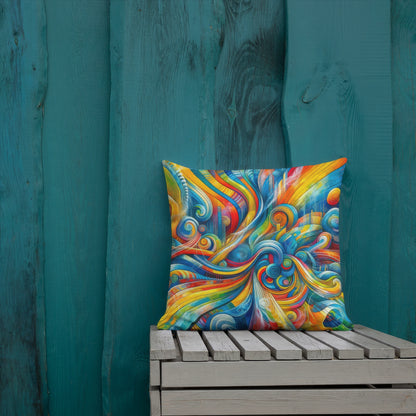 Abstract Art Pillow: Creative Pulse