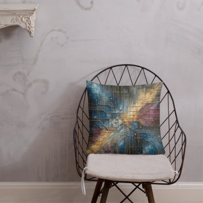 Abstract Art Pillow: Strategic Visions