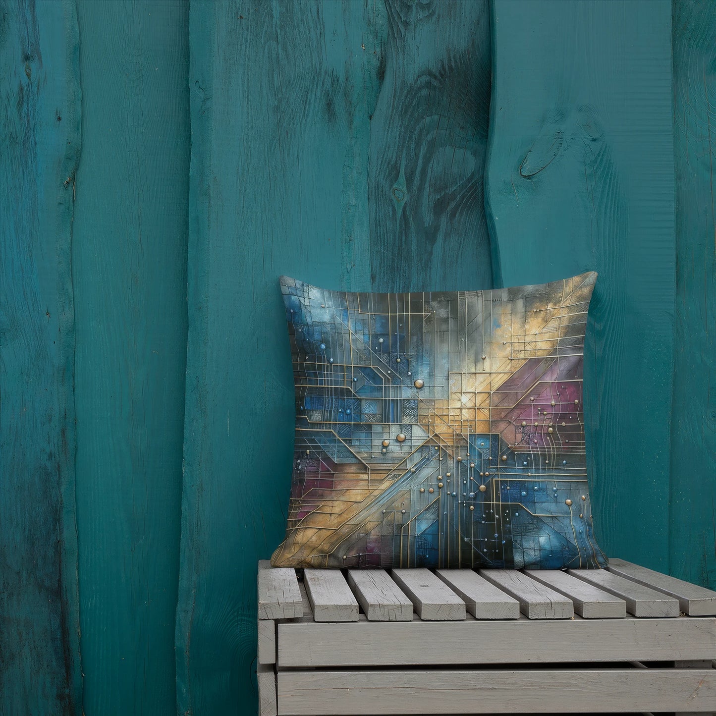 Abstract Art Pillow: Strategic Visions