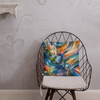 Abstract Art Pillow: Synergy in Motion