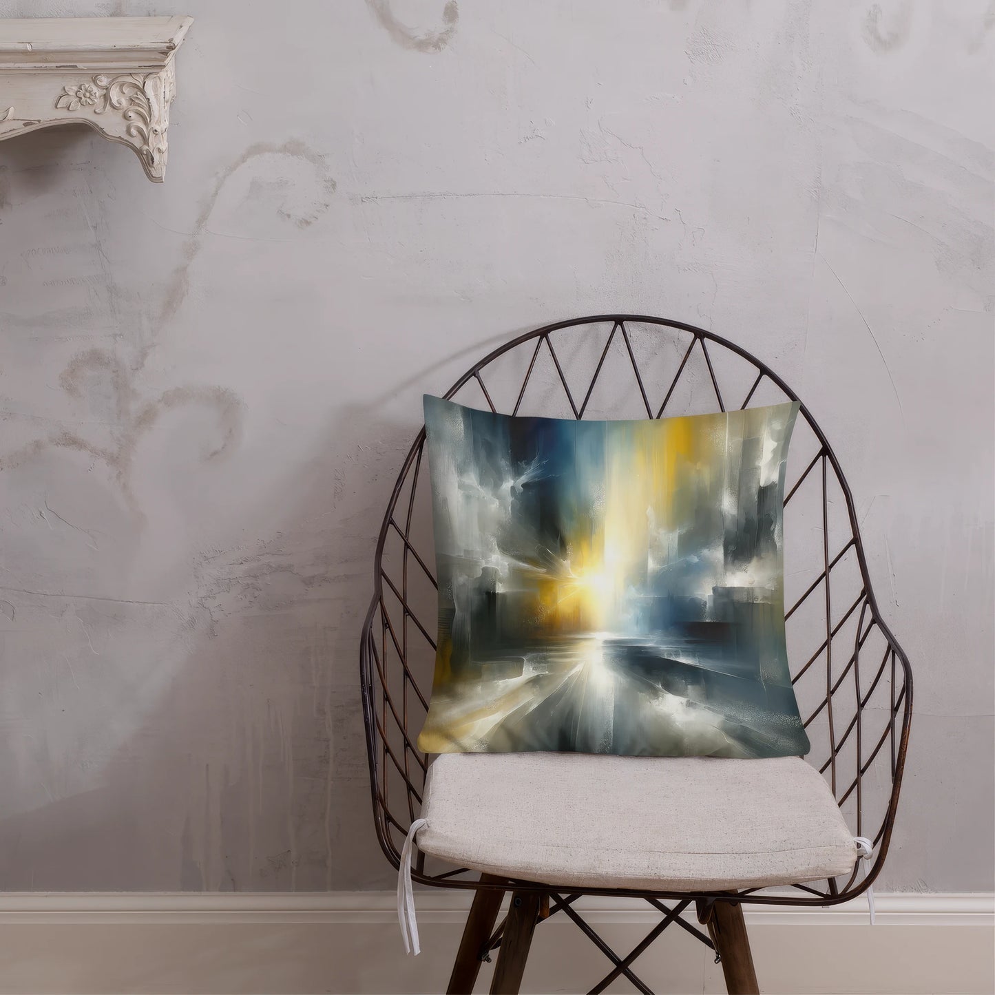 Abstract Art Pillow: Enlightening Horizons