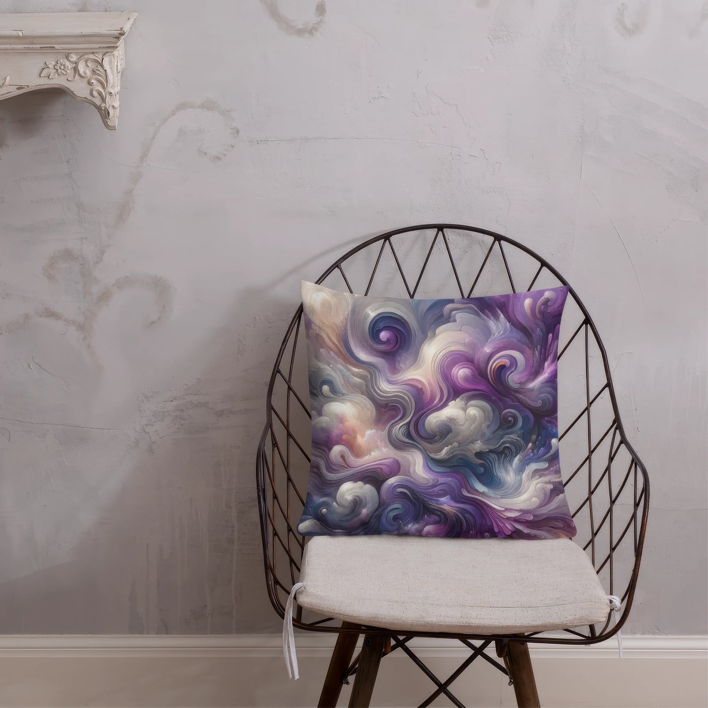 Abstract Art Pillow: Cerebral Symphony