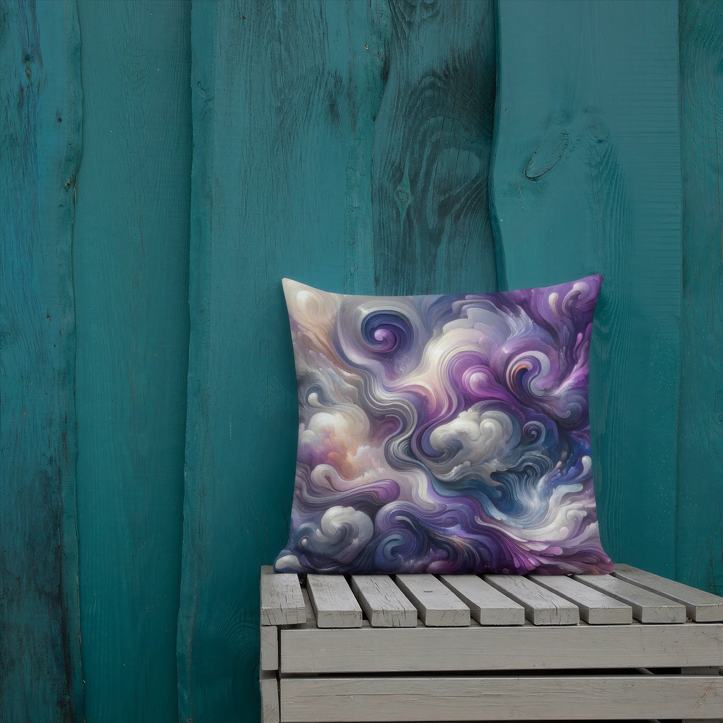 Abstract Art Pillow: Cerebral Symphony