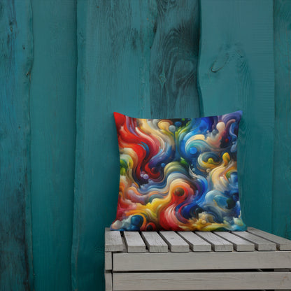 Abstract Art Pillow: Dynamic Flux