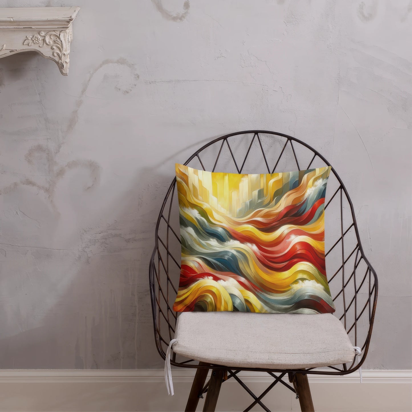 Abstract Art Pillow: Empowerment Waves