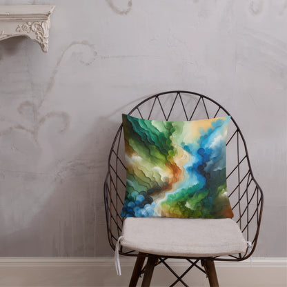 Abstract Art Pillow: Evolving Essence